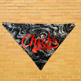 Chiefs Scroll - Black Marble Pattern