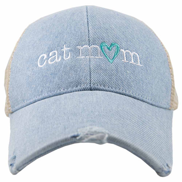 cat mom denim blue - Hat