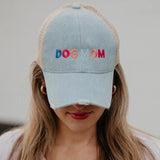 Dog Mom Multi-Color Denim Blue - Hat