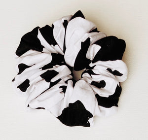 Cow Print Hair Scrunchy