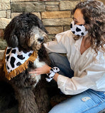 Cow Print Fringe Bandana